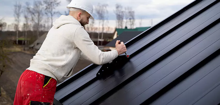 Tin Roof Ridge Cap Installation in Carol Stream